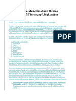 Contoh Upaya Meminimalisasi Resiko Kegiatan UKM Terhadap Lingkungan