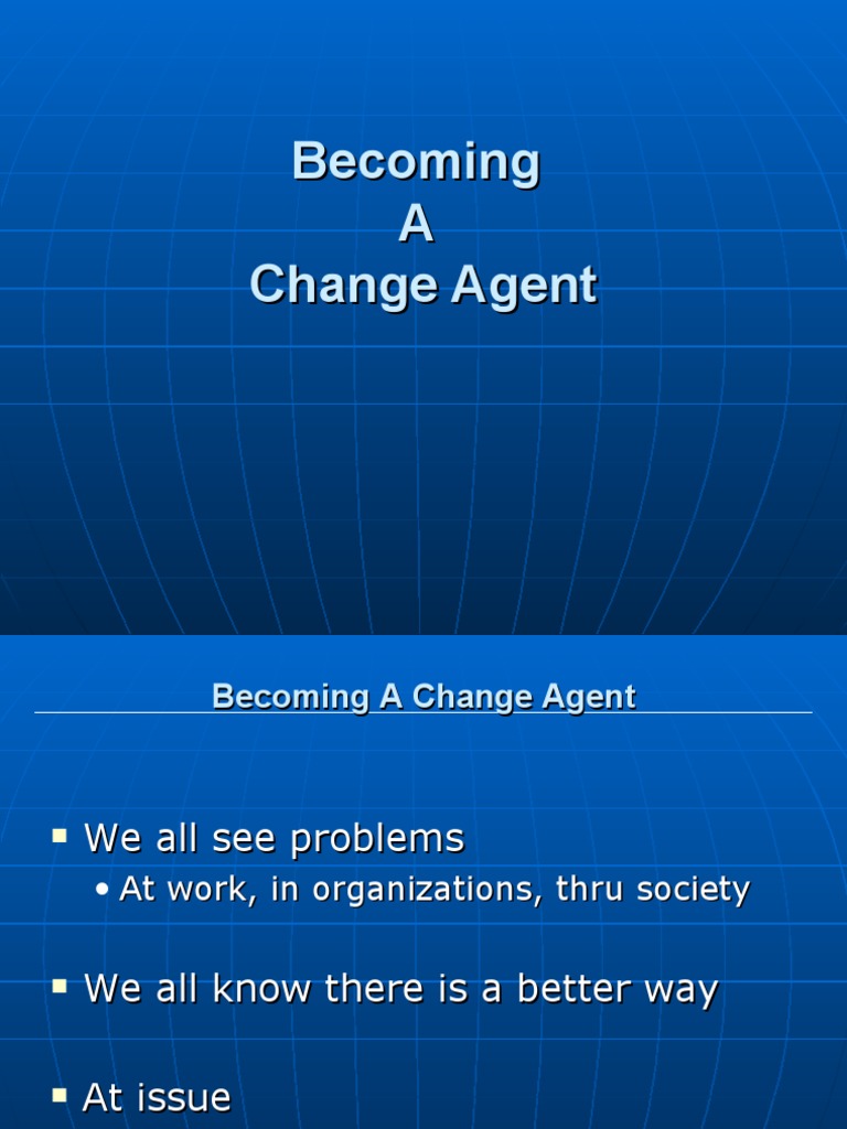 Becoming A Change Agent | PDF | Privacy | Business