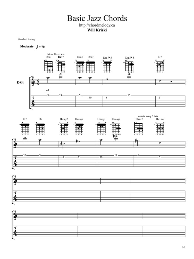 Basic Jazz Guitar Chords PDF