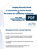 ASME Managing Diversity Model A Presentation To Sector Boards by The Center For Leadership & Diversity