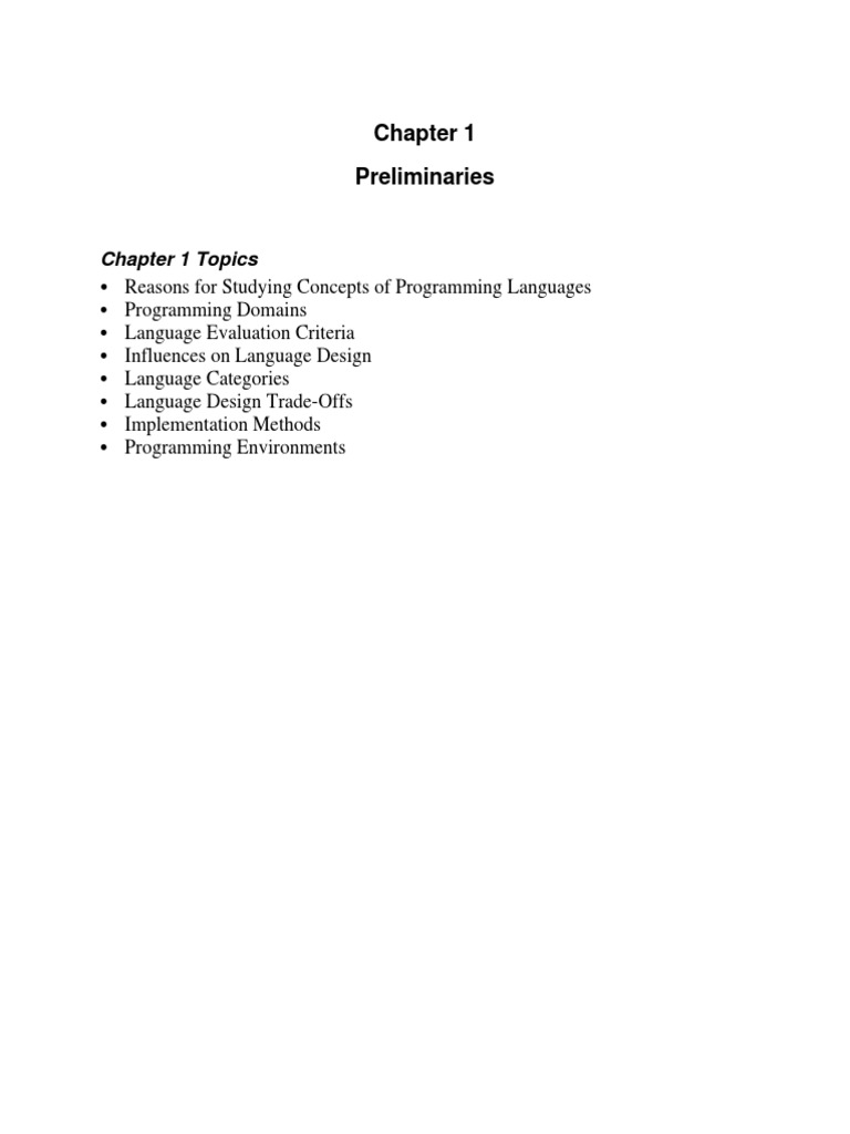 Chapter 1 - Principles of Programming Languges | PDF | Computer Program ...