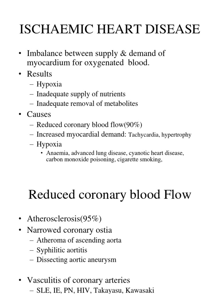 Ischaemic Heart Disease Overview | PDF | Atheroma | Coronary Circulation