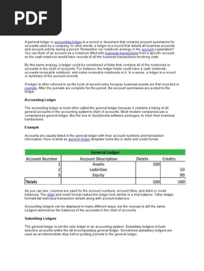 General Ledger