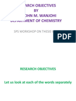 Research Objectives Presentation 26th June 2014 SPS