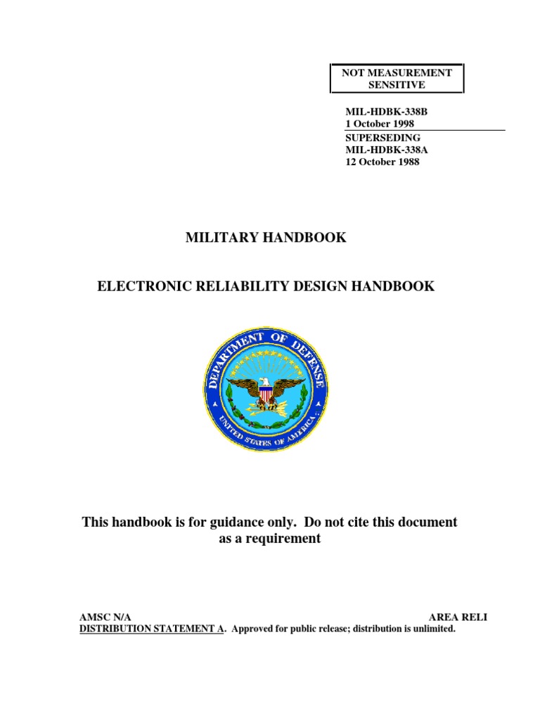 Mil HDBK 338 | PDF | Reliability Engineering | Systems Science