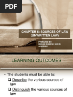 Download 5 Sources of Law Unwritten Law by Nureen Elysya Bt Sakya SN361091790 doc pdf