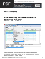 How Does "Top Down Estimation" in Primavera P6 Work