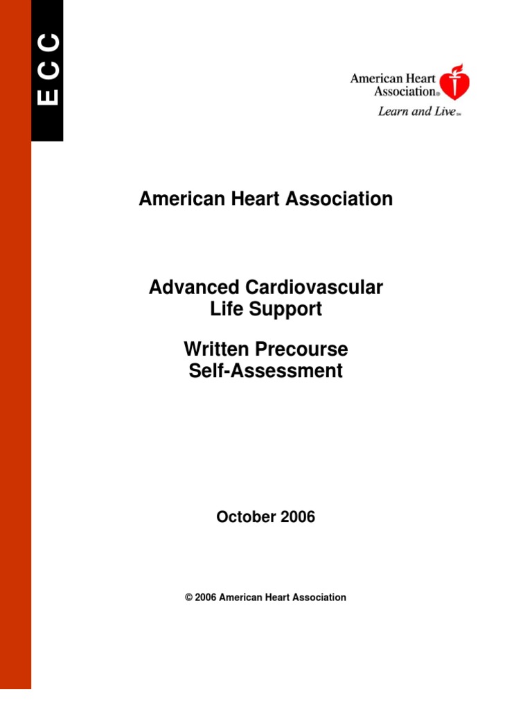 ACLS_Precourse questions and answers Cardiology Cardiovascular System