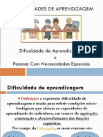 Dificuldades de Aprendizagem Sala de Aula