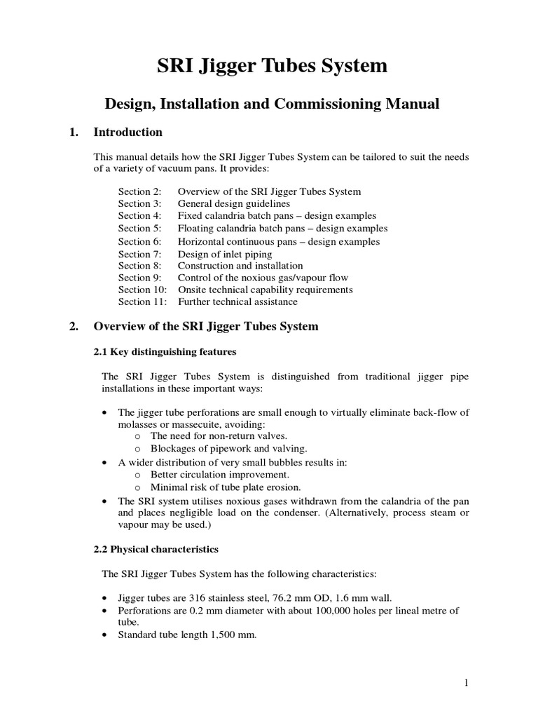 SRI Jigger Steam Manual | PDF | Pipe (Fluid Conveyance) | Pressure
