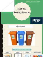 UNIT 16: Reuse, Recycle: 29 September 2017