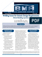 Welding Issues For Seismic Design Requirements - MBMA 2008 PDF