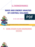 Eat 231: Thermodynamics: Mass and Energy Analysis of Control Volumes