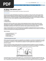 DC Motor Calculations 2004 PDF