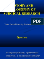 History of Surgical Research