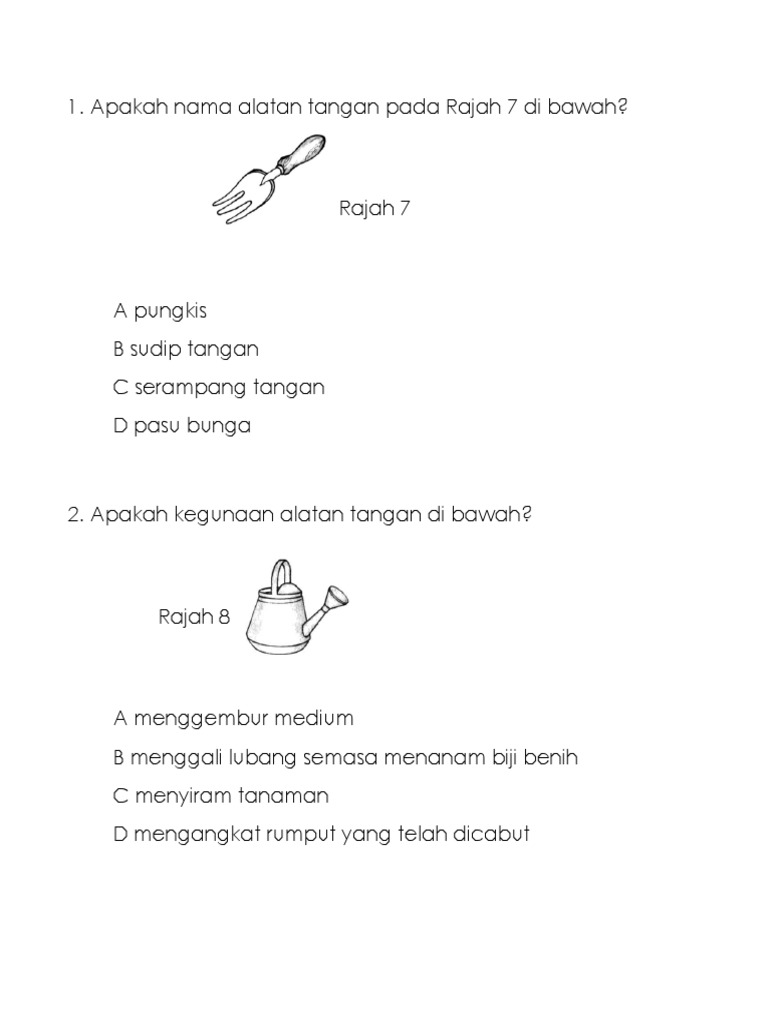 Soalan Peperiksaan Pertengahan Tahun Asas Tanaman 2017