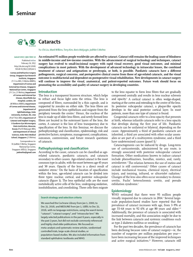 Cataratas | PDF | Cataract | Human Eye