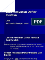 Teknik Penyusunan Daftar Pustaka