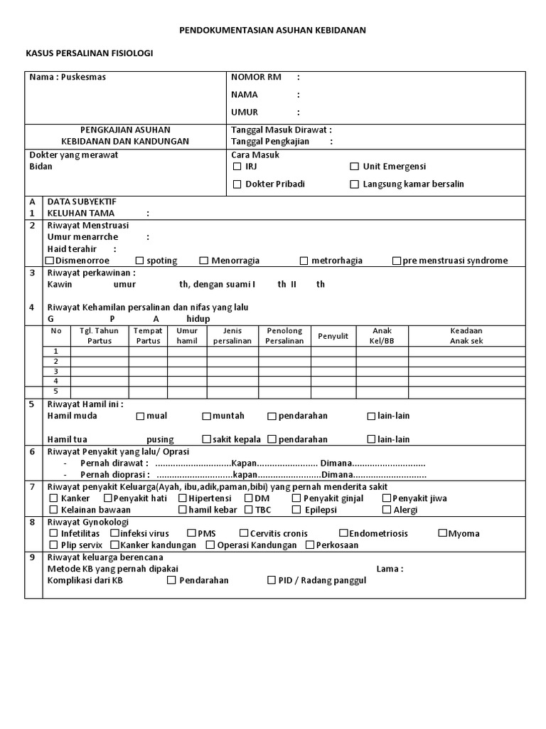 Rekam Medik Kebidanan