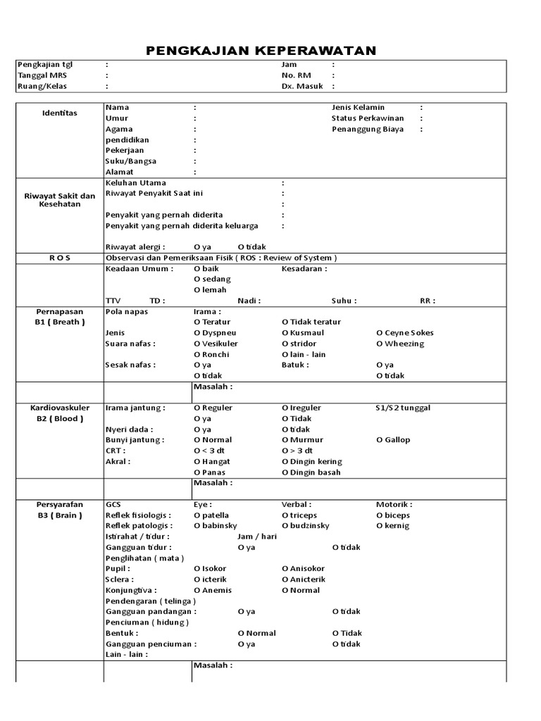 Pengkajian Data Dasar Dan Fokus Pdf