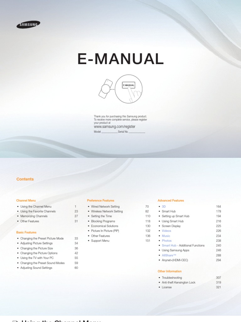 Samsung UN55D7000 Manual PDF Color Balance Television