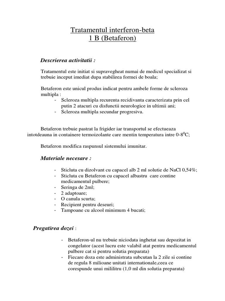 Tratamentul Interferon Beta | PDF