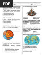 Prova 6o Ano - Relevo Ação Interna e Externa Terra