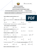 Provas de Matemática 2016