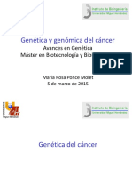Avances 2014 15 Genética y Genómica Del Cáncer
