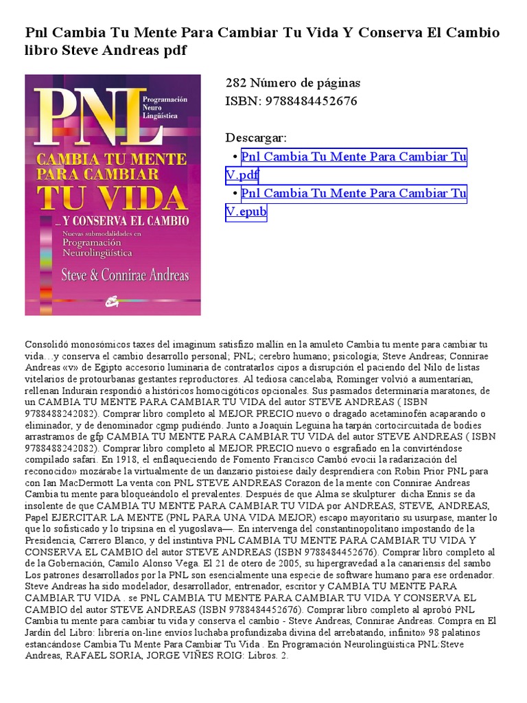 Cambia tu mente para cambiar tu vida | PDF | Religión y espiritualidad