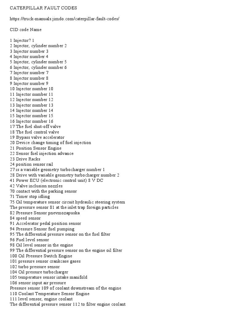 Caterpillar Fault Codes Pdf Automatic Transmission Transmission Mechanics