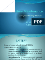 G.Kumaran A.D.S.T.E/BPA: Caring For and Testing of Batteries