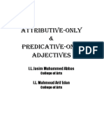 Adjective Phrases Attributive Vs Predicative PDF