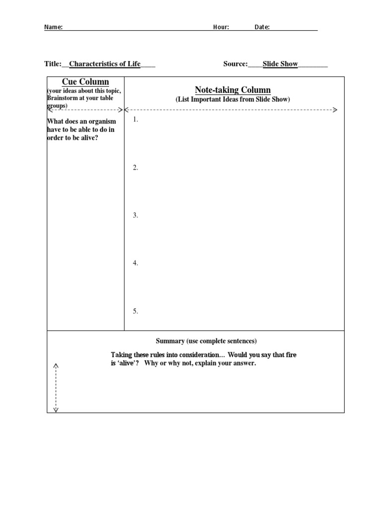 5 Characteristics Notes | PDF