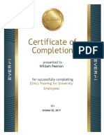 Certificate of Completion: Presented To