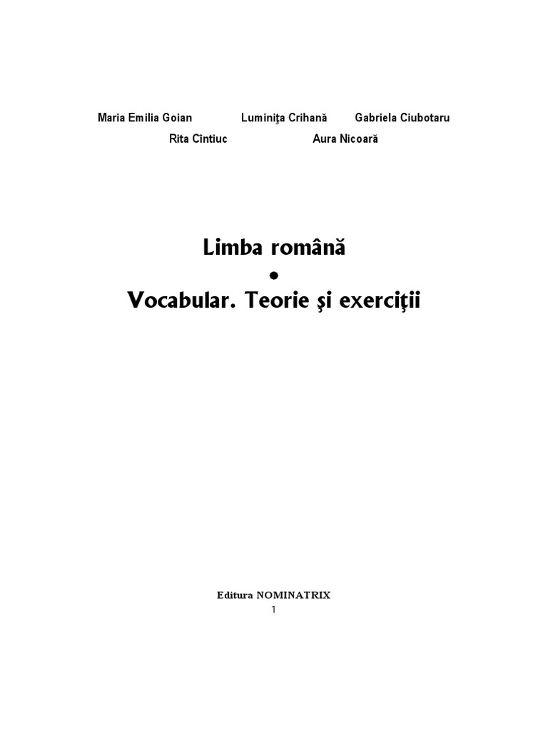Vocabular Raspunsuri