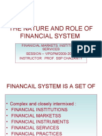 Role and Nature of Financial Systems and Markets