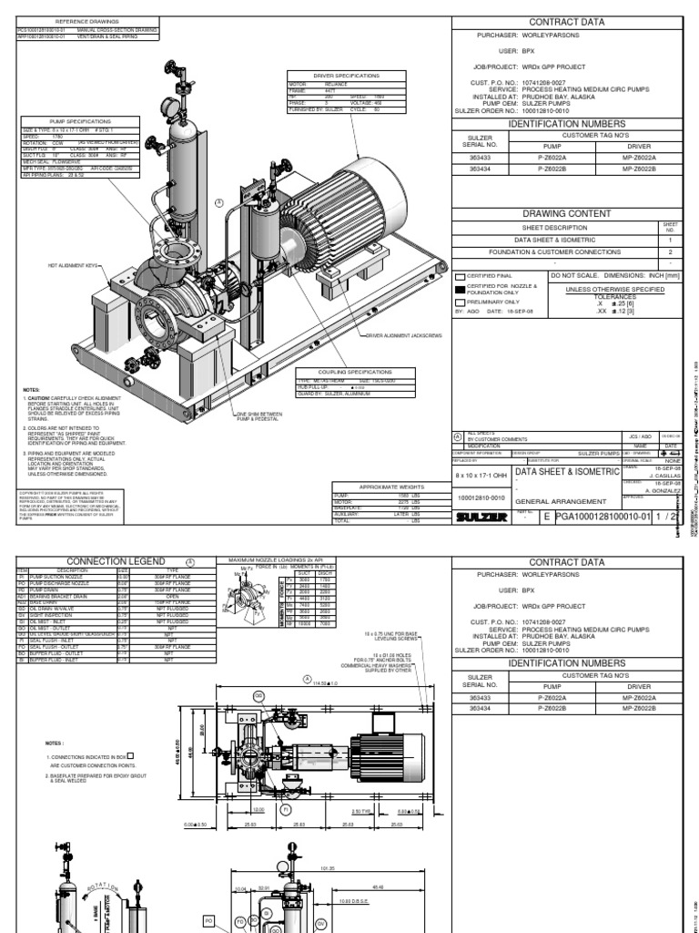 Pump Sulzer PDF Pump Manufactured Goods