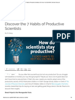 Discover The 7 Habits of Productive Scientists - ACS Axial - Your Bond With Chemistry Research