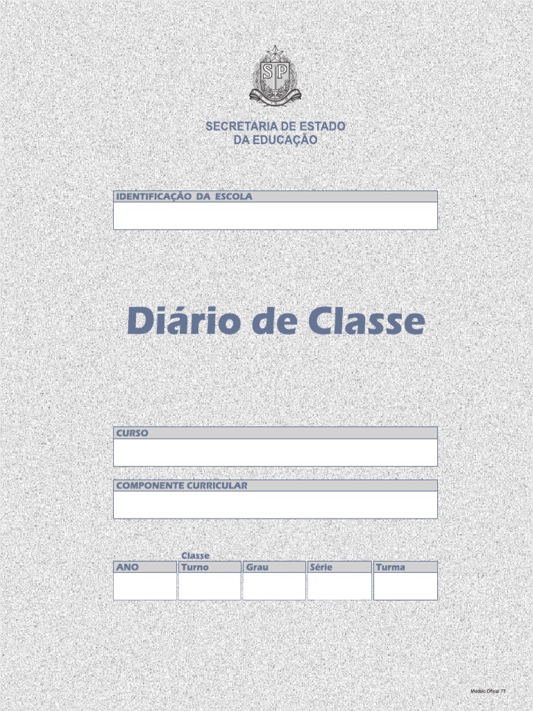 Modelo de Diário de Classe para Impressão | PDF | Escolas de ensino ...
