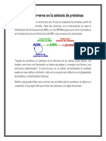 Causa y Errores en La Síntesis de Proteínas