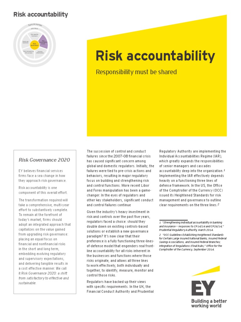 Ey Risk Governance 2020 Risk Accountability | Governance | Risk