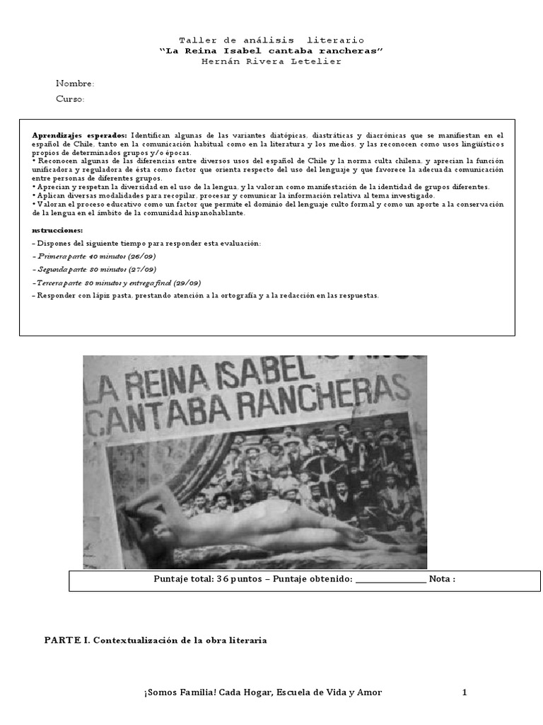 La Reina Isabel Cantaba Rancheras Pdf Lengua Española Novelas
