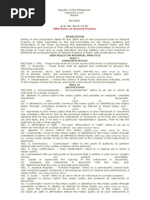 Rules on Notary