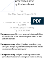 Entrepreneurship (Sikap Kewirausahaan)