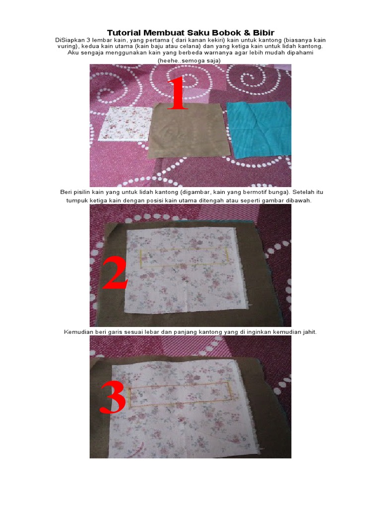 Tutorial Saku Bobok: Langkah dan Pola | PDF | Seni & Disiplin Bahasa ...