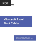 Excel Pivot Tables With Excersises