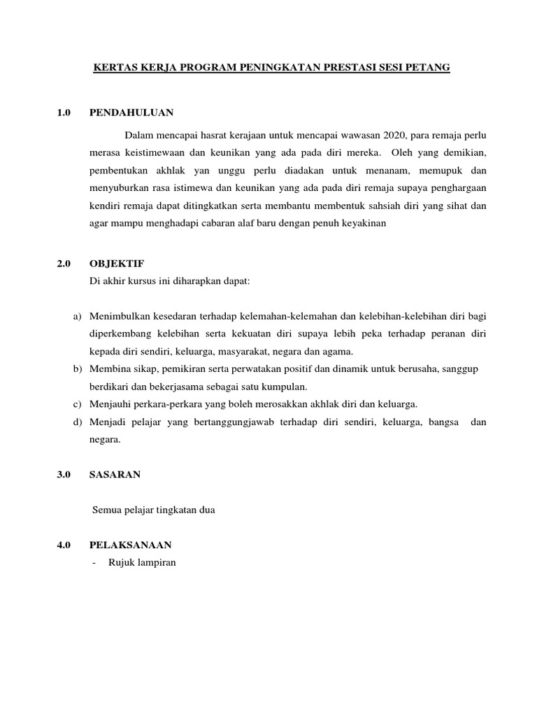 Kertas Kerja Ceramah Motivasi T2 Pdf