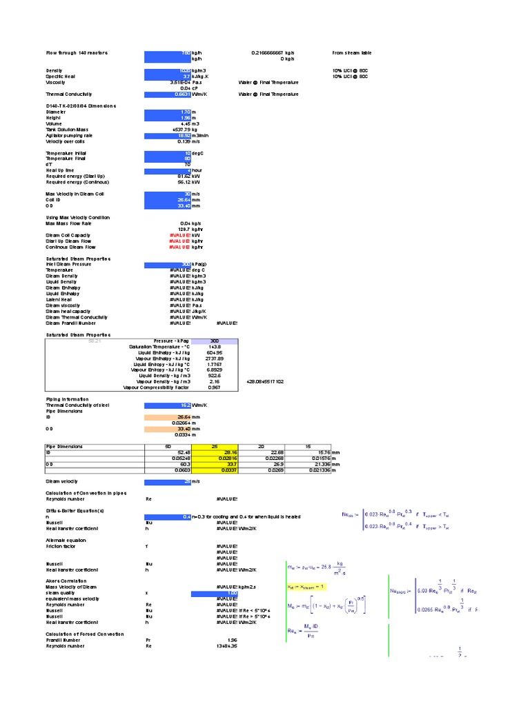 Steam Coil Sizing | PDF | Heat Transfer | Enthalpy