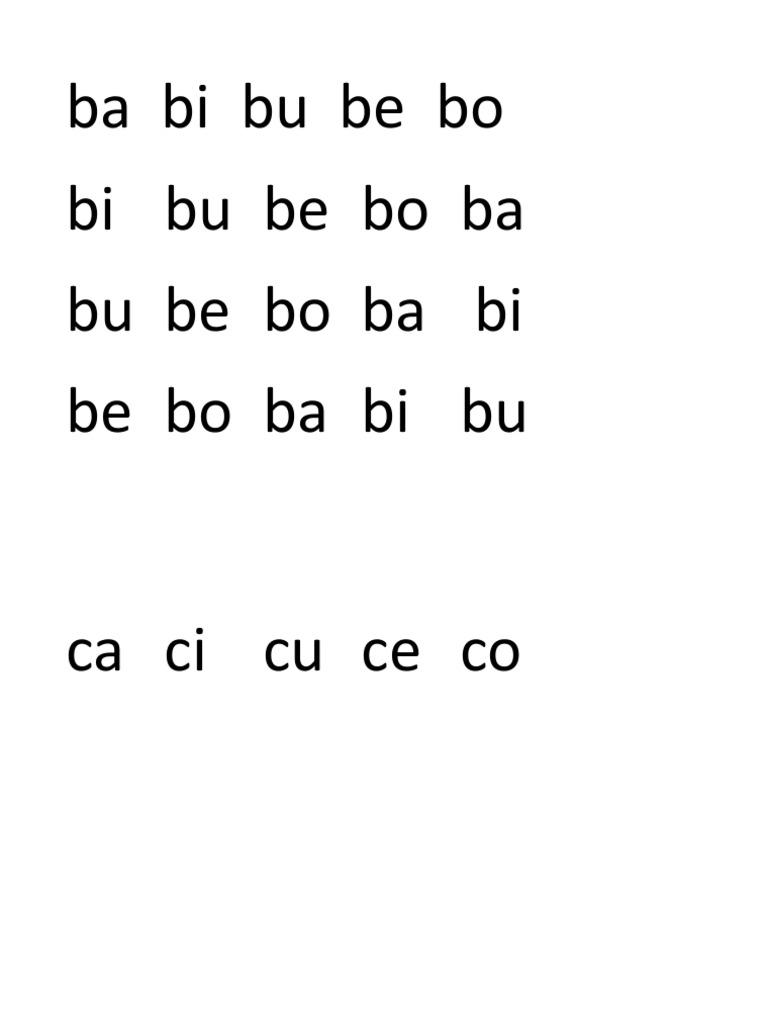 Ba Bi Bu Be Bo Pdf